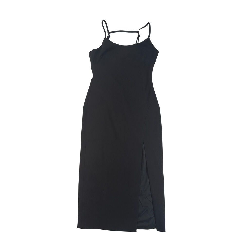Likely‎ Womens Campbell Black Midi Dress Slit Bodycon Size 2